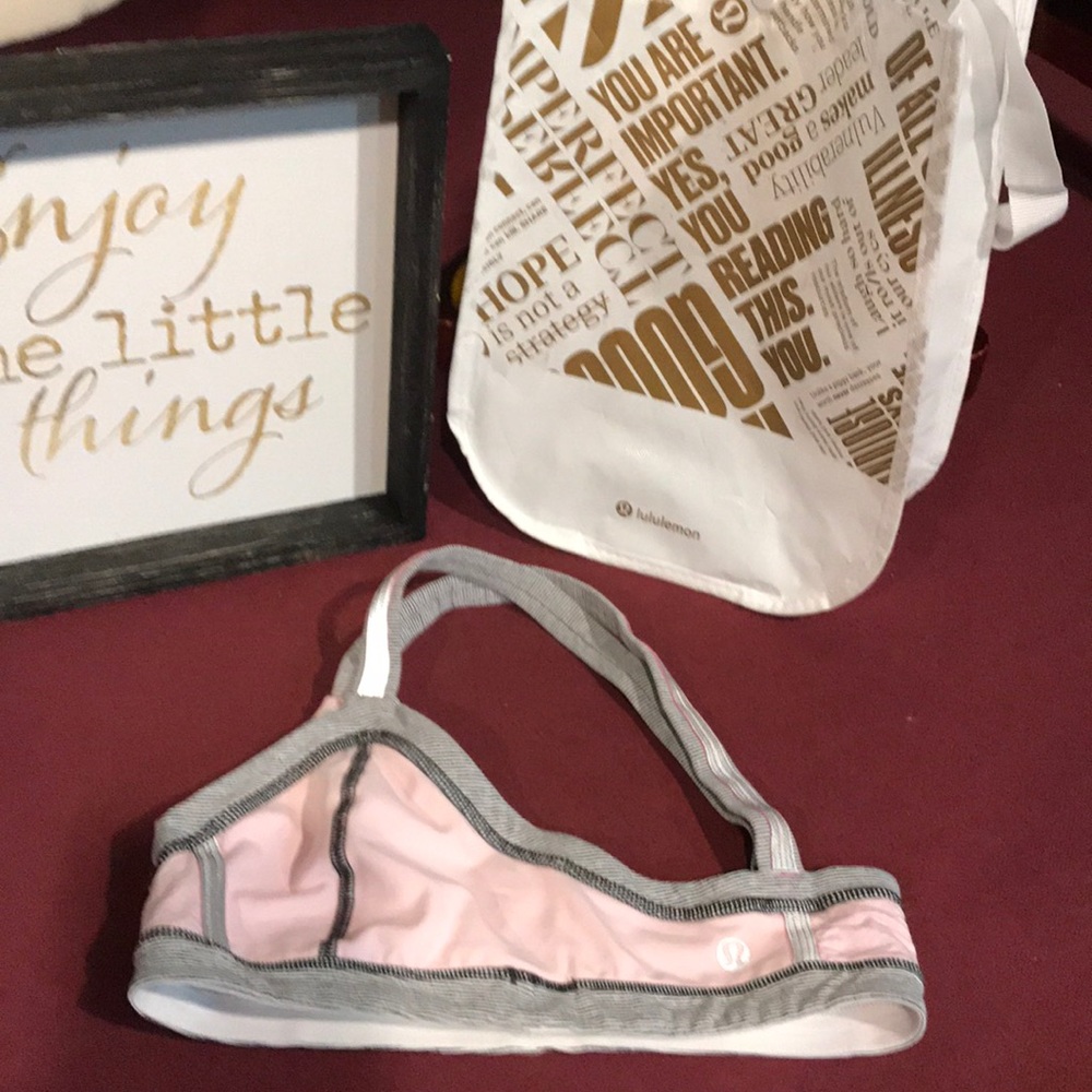 Lululemon pink Bra; size 4